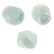 Facets 3 mm Chalk White Mint Luster x50
