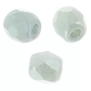 Facets 3 mm Chalk White Mint Luster x50