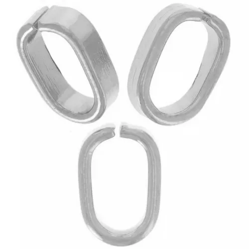 9x6x2.5mm 304L stainless steel oval open rings x8
