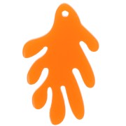 30x18mm Coral pendant in acetate - Orange x1