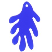 30x18mm Coral pendant in acetate - Royal Blue x1