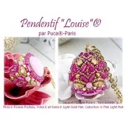 2x5mm Glass beads Piros® by Puca® - Riviera Fuchsia x10g