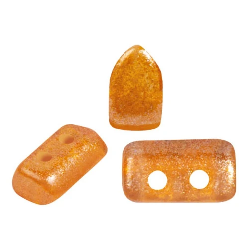 2x5mm Glass beads Piros® by Puca® - Riviera Orange x10g
