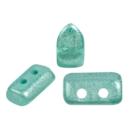 2x5mm Glass beads Piros® by Puca® - Riviera Sea Green x10g