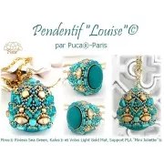 2x5mm Glass beads Piros® by Puca® - Riviera Sea Green x10g