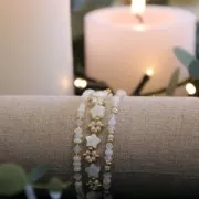 PureCrystal 5328 Crystal Bicones 4mm White Opal x50