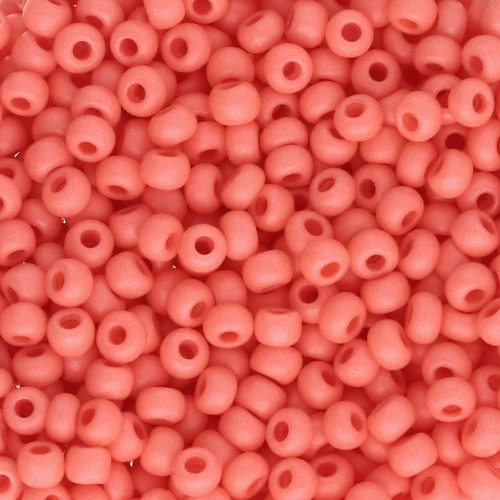 Preciosa Seed Beads 8/0 3 mm - Terra Intensive - Matte Orange x20g