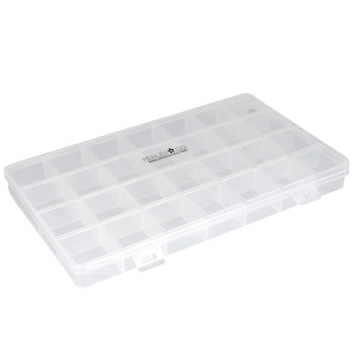 22.5x13cm Storage box for beads and supplies with 28 compartments x1