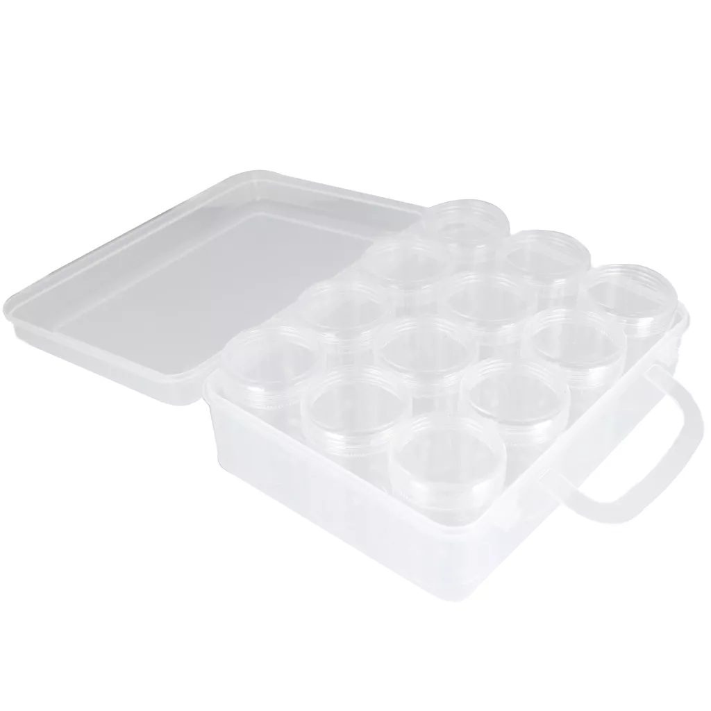 15.5x11.5cm Storage case for beads and supplies with 12 boxes x1 ...