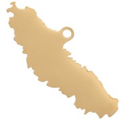 8x20mm 304L Stainless Steel New Caledonia Pendant - Gold x1