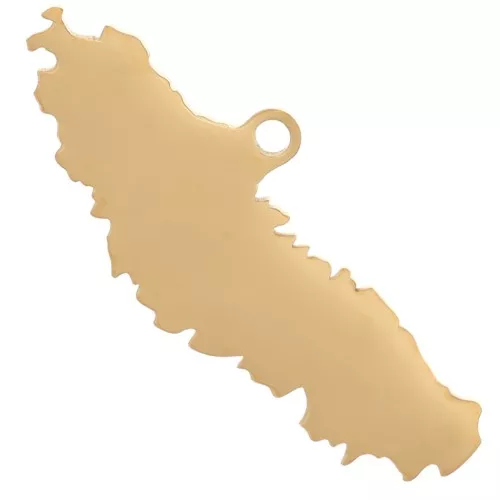 8x20mm 304L Stainless Steel New Caledonia Pendant - Gold x1
