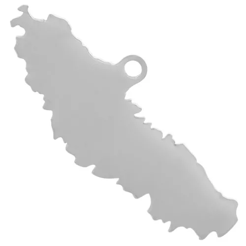 8x20mm 304L Stainless Steel New Caledonia Pendant x1