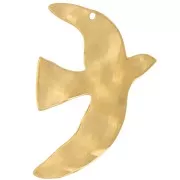 36x25mm Hammered bird pendants by Perles& Co - 304L stainless steel - Gold x2