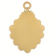 18x12mm 304L Stainless Steel Ex-voto heart Charm - Gold x1