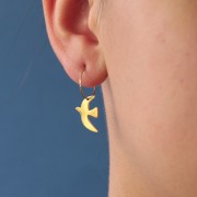 15x10mm Stainless steel 304L Bird charm by Perles& Co x1