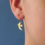 15x10mm Stainless steel 304L Bird charm by Perles& Co x1