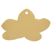 13x20mm 304L stainless steel Pansy flower charm epoxy resin - gold - White x1