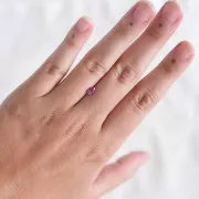 6x4.1mm Padparadscha pear-cut sapphire - 0.55 cts