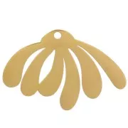 13.5x20.5mm Stainless steel 304L daisy Pendant wit epoxy resin - Gold - Yellow x1