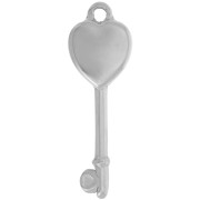 36x12mm 304L stainless steel Heart-shaped pendant key x1|raw }}
