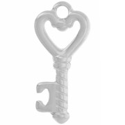 28.5x13mm 304L stainless steel Heart-shaped key pendant x1|raw }}