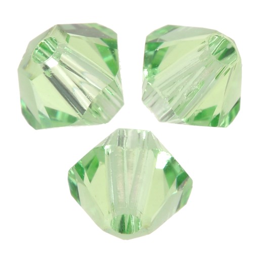 3mm PureCrystal 5328 crystal bicones - Reinvented Peridot x50