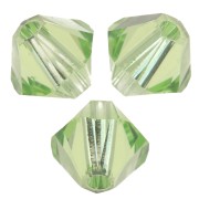 4mm PureCrystal bicones 5328 - Reinvented Peridot x50