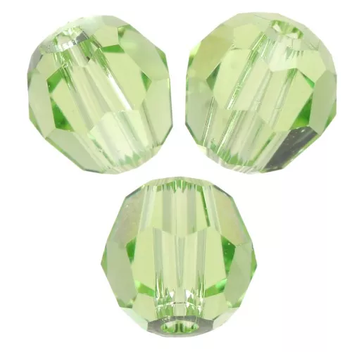 4mm Round beads PureCrystal 5000 - Reinvented Peridot x20