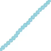 Perles rondelles facettées - rondes aplaties -3.5x3 mm Aquamarine x35cm
