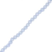 Fire Polished faceted flat round 3.5x2.8 mm Blue Opal x35cm|raw }}