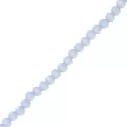 Blue - Perles rondelles facettées - rondes aplaties -3.5x2.8 mm Bleu Opal x35cm Perles rondelles facettées - rondes aplaties -3.5x2.8 mm Bleu Opal x35cm