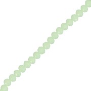 Fire Polished faceted flat round 3.5x3mm green Opal x38cm|raw }}