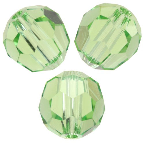 6mm Round beads PureCrystal 5000 - Reinvented Peridot x6