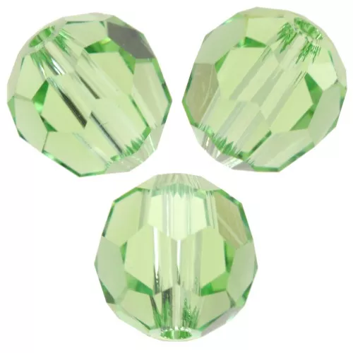 6mm Round beads PureCrystal 5000 - Reinvented Peridot x6