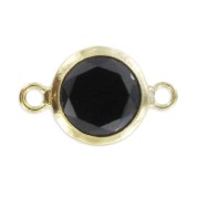 Spacers 2 rings 11x6mm - zirconium oxide - Jet Gold-filled x1|raw }}