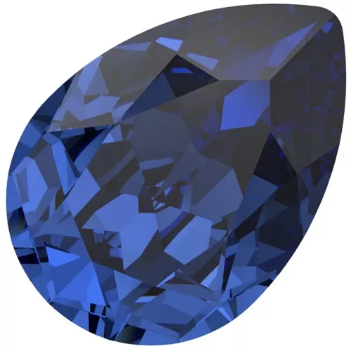 14x10mm PureCrystal 4320 Cabochon - Reinvented Dark Sapphire x1