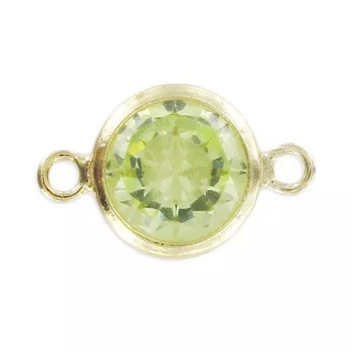Spacers 2 rings 11x6 mm - zirconium oxide - Light Green Gold filled x1