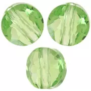 Beads - 8mm Flat round bead - Thin Round PureCrystal 5034 - Reinvented Peridot x1 8mm Flat round bead - Thin Round PureCrystal 5034 - Reinvented Peridot x1