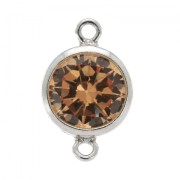 Spacer 2 rings 11x6mm 925 - zirconium oxide - Champagne Silver x1|raw }}