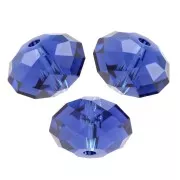 Beads - 6mm Flattened Round PureCrystal 5040 - Reinvented Dark Sapphire x1 6mm Flattened Round PureCrystal 5040 - Reinvented Dark Sapphire x1