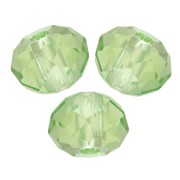 6mm Flattened Round PureCrystal 5040 - Reinvented Peridot x1