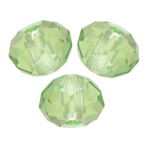 6mm Flattened Round PureCrystal 5040 - Reinvented Peridot x1