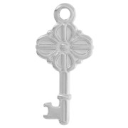 25.5x12mm 304L stainless steel Antique key pendant x1