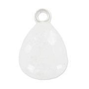 Faceted drop 13x10mm with pendant in 925 sterling silver/Pierre de Lun|raw }}