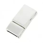 Magnetic clasp 28x14 mm for 10mm Lace Antique Silver Plating x1