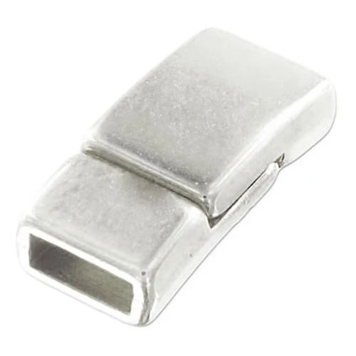 Magnetic clasp 17x8 mm for 6mm Lace Antique Silver Plating x1