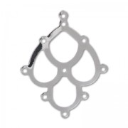 Candelabra to decorate spacers 31mm Rhodium tone x2|raw }}