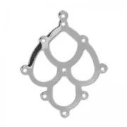 Candelabra to decorate spacers 31mm Rhodium tone x2