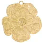 42x39mm 304L stainless steel Flower pendants - Gold x2