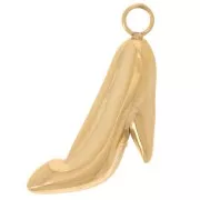 16x11mm 304L Stainless Steel Escarpin Shoe Charm - Gold x1